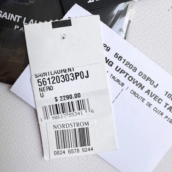 SOLD❤️Saint Laurent YSL Uptown Small Black Monogram Top Handle Bag + Clutch - Picture 14 of 16